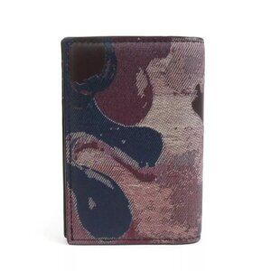 Auth Christian Dior x Peter Doig Card Case Holder Multicolor Leather